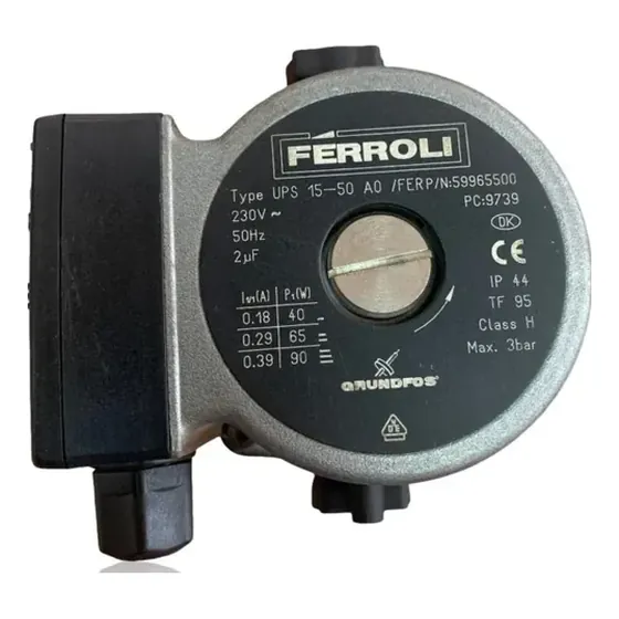 Bomba Circuladora Ferroli New Elite F 30 E Grundfos UPS 15-50 AO Ref. 39808300 Uniclima