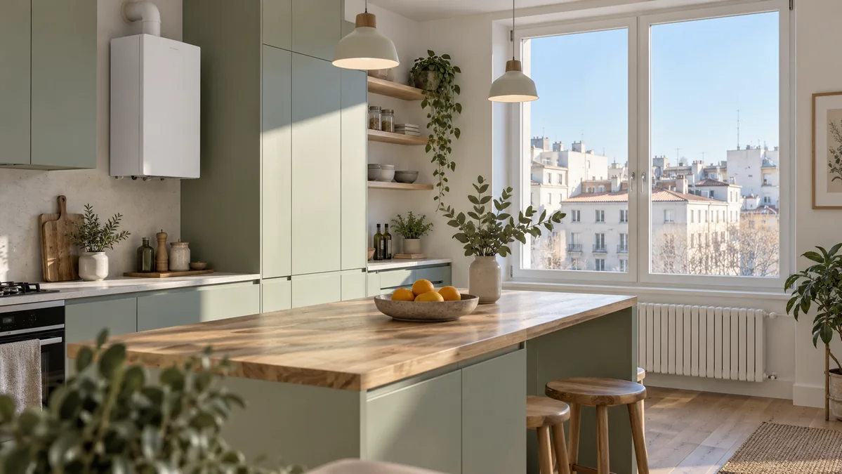 Escena ilustrativa de una vivienda con calefacción; no representa una intervención ni un modelo del fabricante.