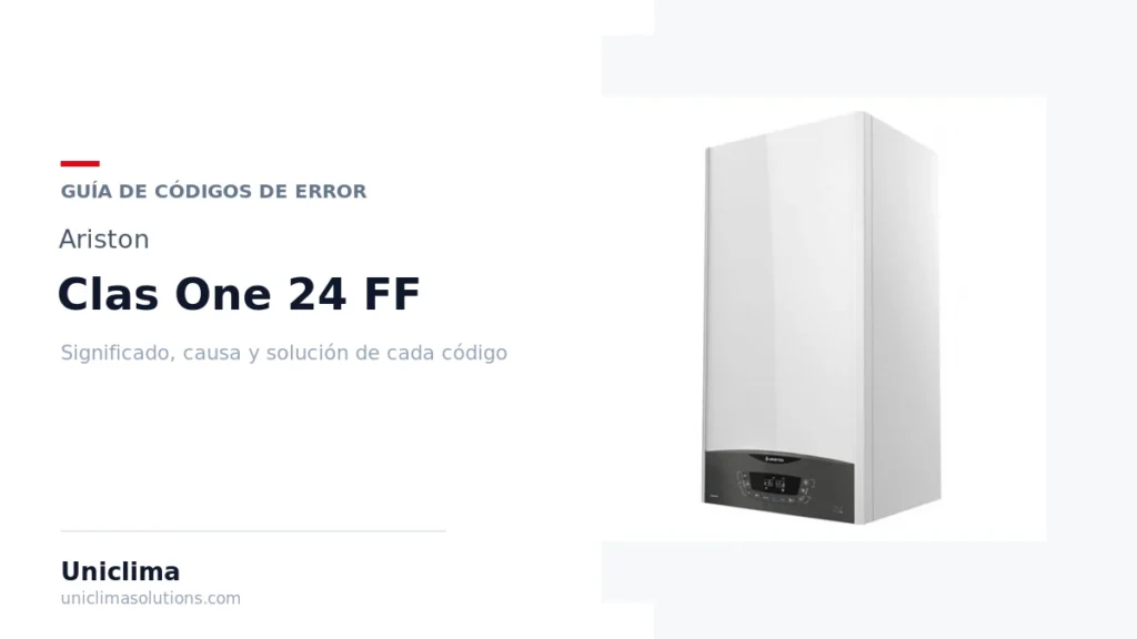 Caldera Ariston Clas One 24 FF con la lista de códigos de error y su solución