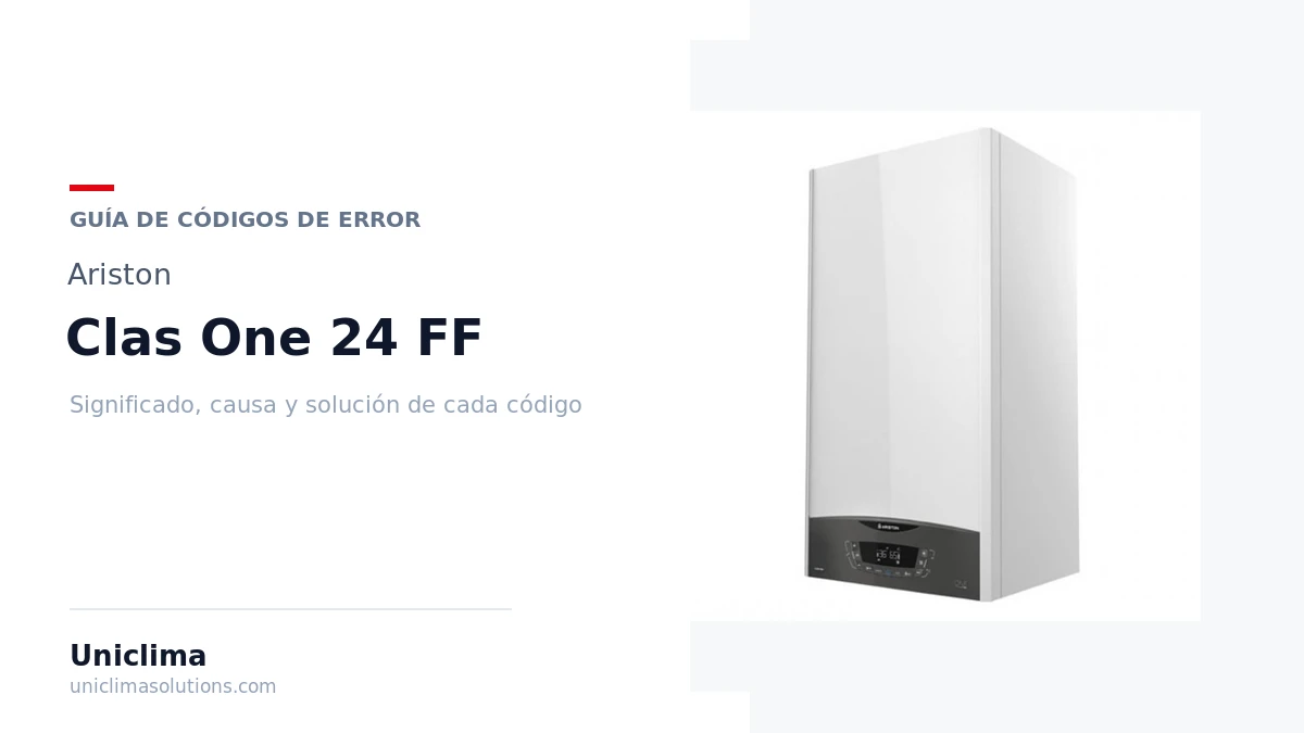 Caldera Ariston Clas One 24 FF con la lista de códigos de error y su solución
