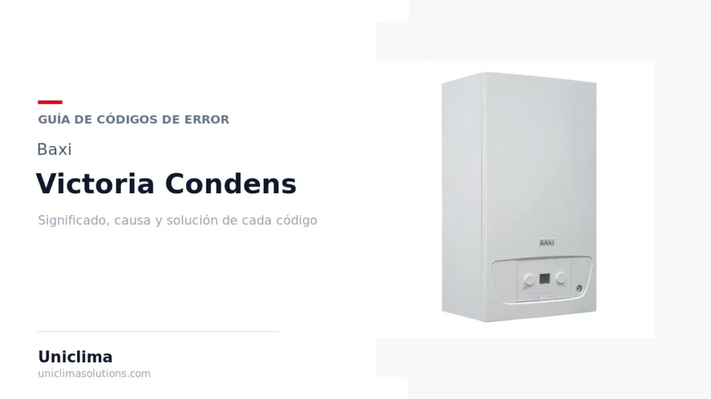 Caldera Baxi Victoria Condens 24/24 F con la lista de códigos de error y su solución