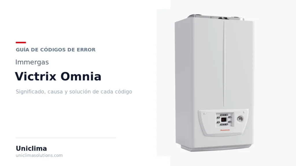 Caldera Immergas Victrix Omnia 25/26 con la lista de códigos de error y su solución