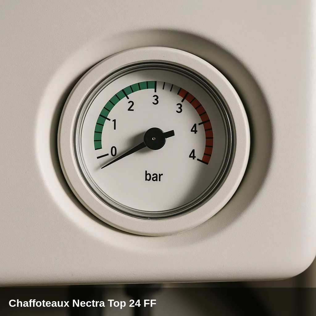 Manometer de la Heizkessel Chaffoteaux Nectra Top 24 FF.