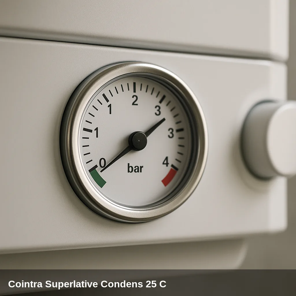 Manometer de la Heizkessel Cointra Superlative Condens 25 C.