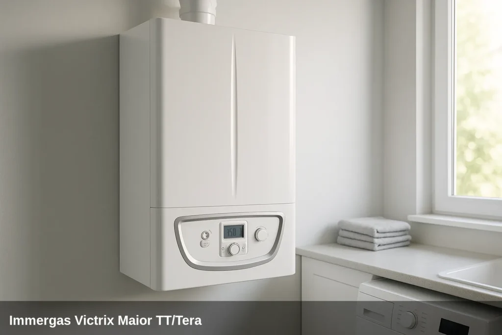 Immergas Victrix Maior TT boiler in the utility room.