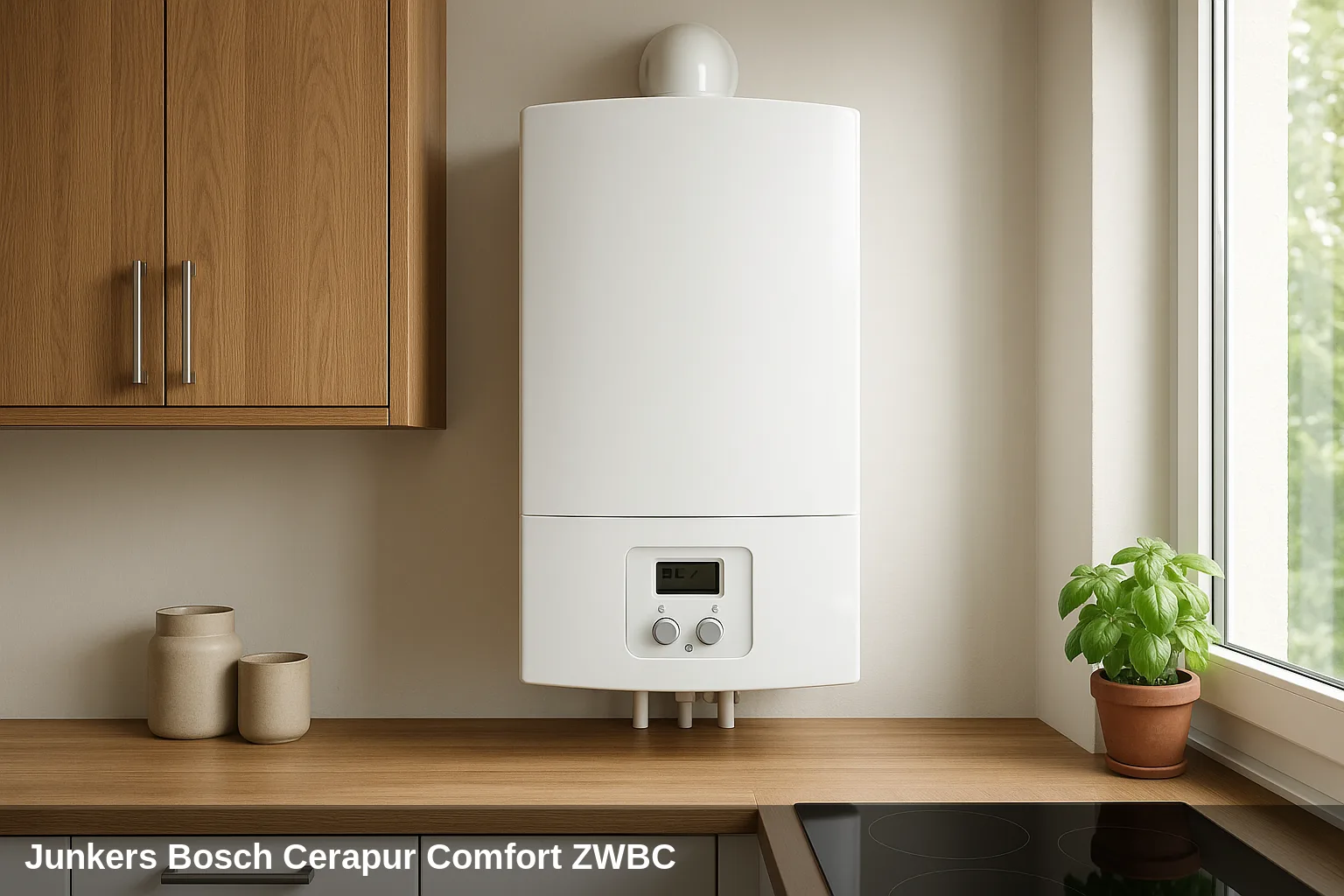 Heizkessel Junkers Bosch Cerapur Comfort ZWBC en cocina moderna