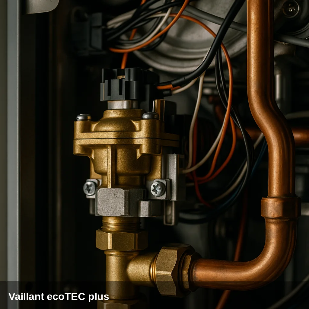 Gasventil und interne Komponenten der Vaillant ecoTEC plus VMW 246/5-5
