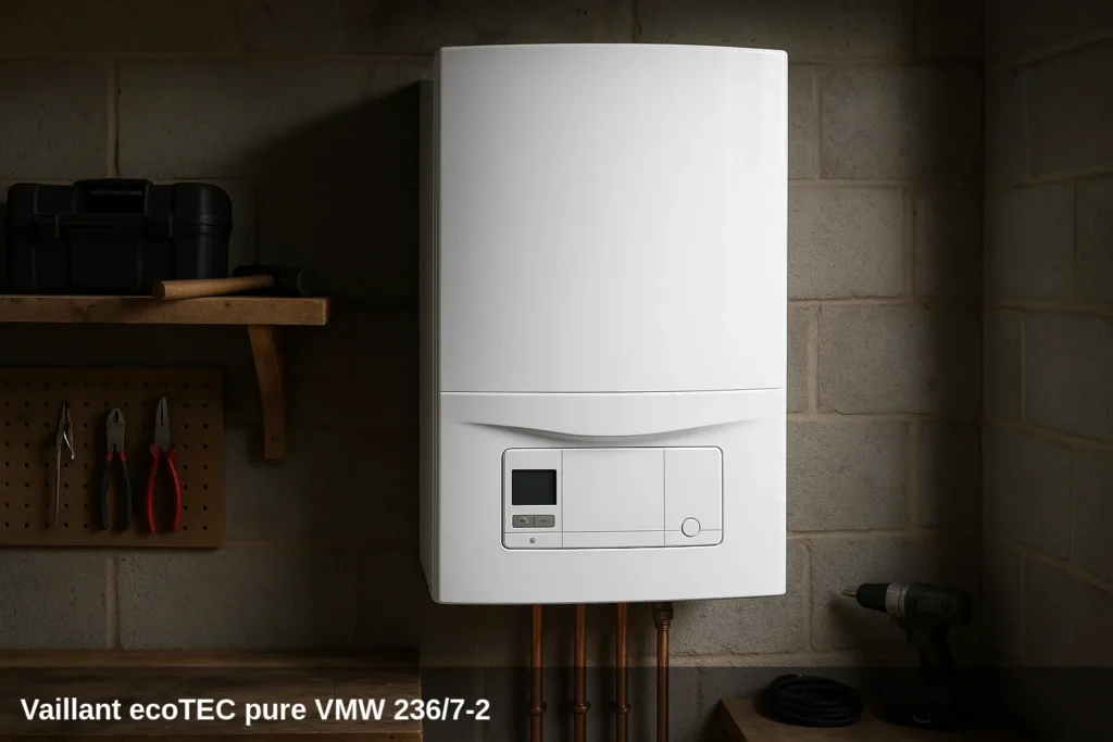 Caldera Vaillant ecoTEC pure VMW 236/7-2 en taller de garaje