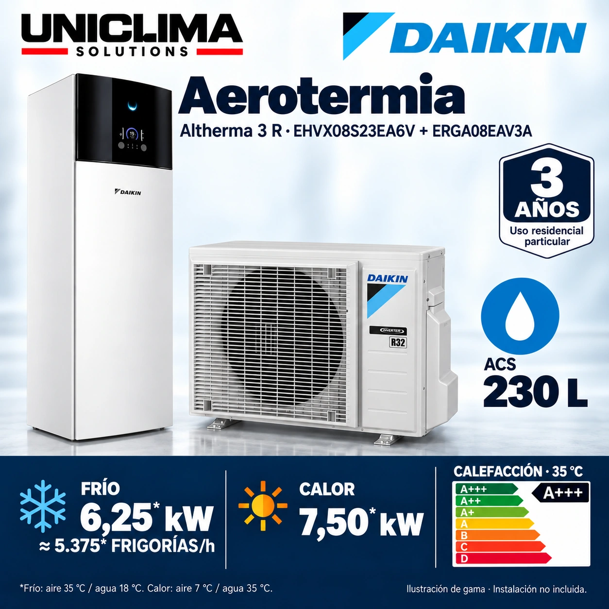 Daikin Altherma 3 R · Set mit ACS 230 L