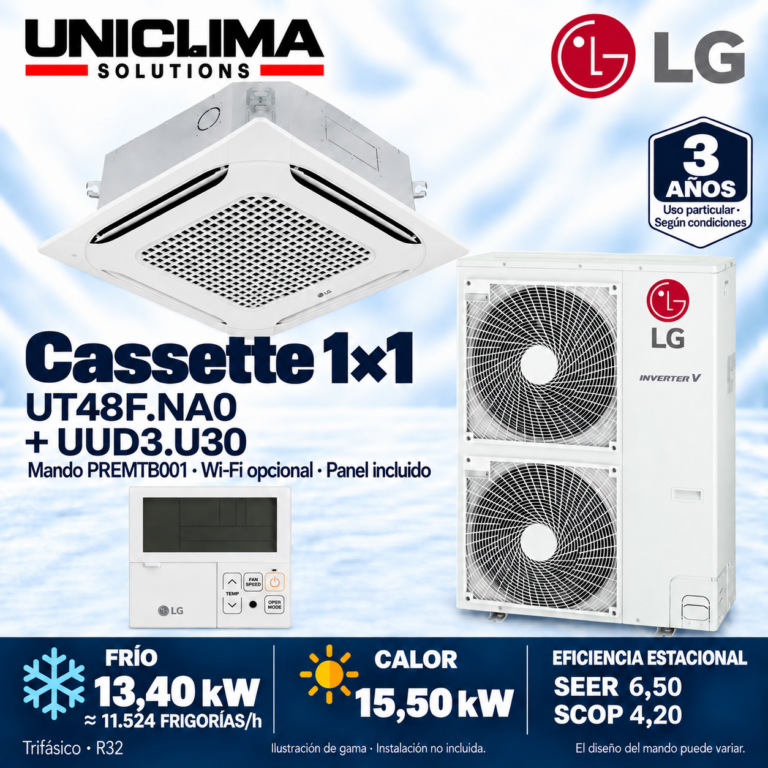Conjunto LG UT48F.NA0 + UUD3.U30, 11.524 FRIGORÍE/h — Uniclima