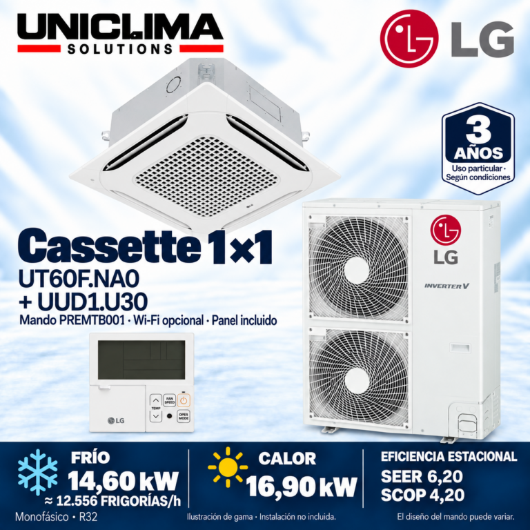 Conjunto LG UT60F.NA0 + UUD1.U30, 12.556 FRIGORÍE/h — Uniclima