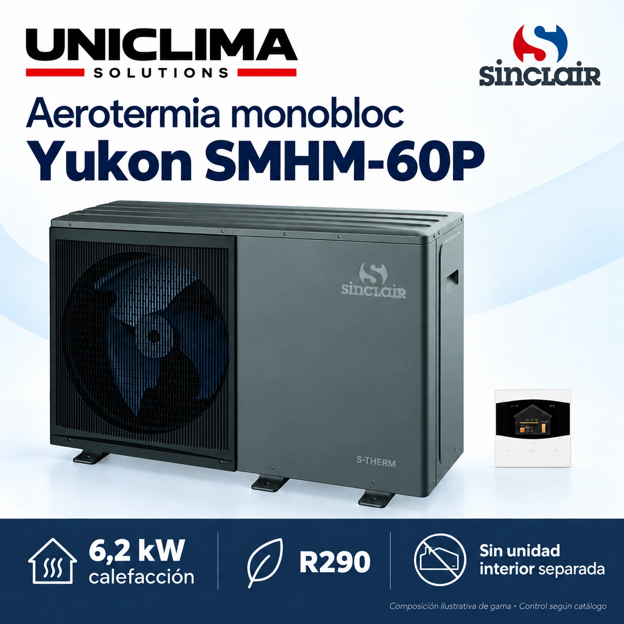 Sinclair Yukon SMHM-60P · composición ilustrativa — Uniclima