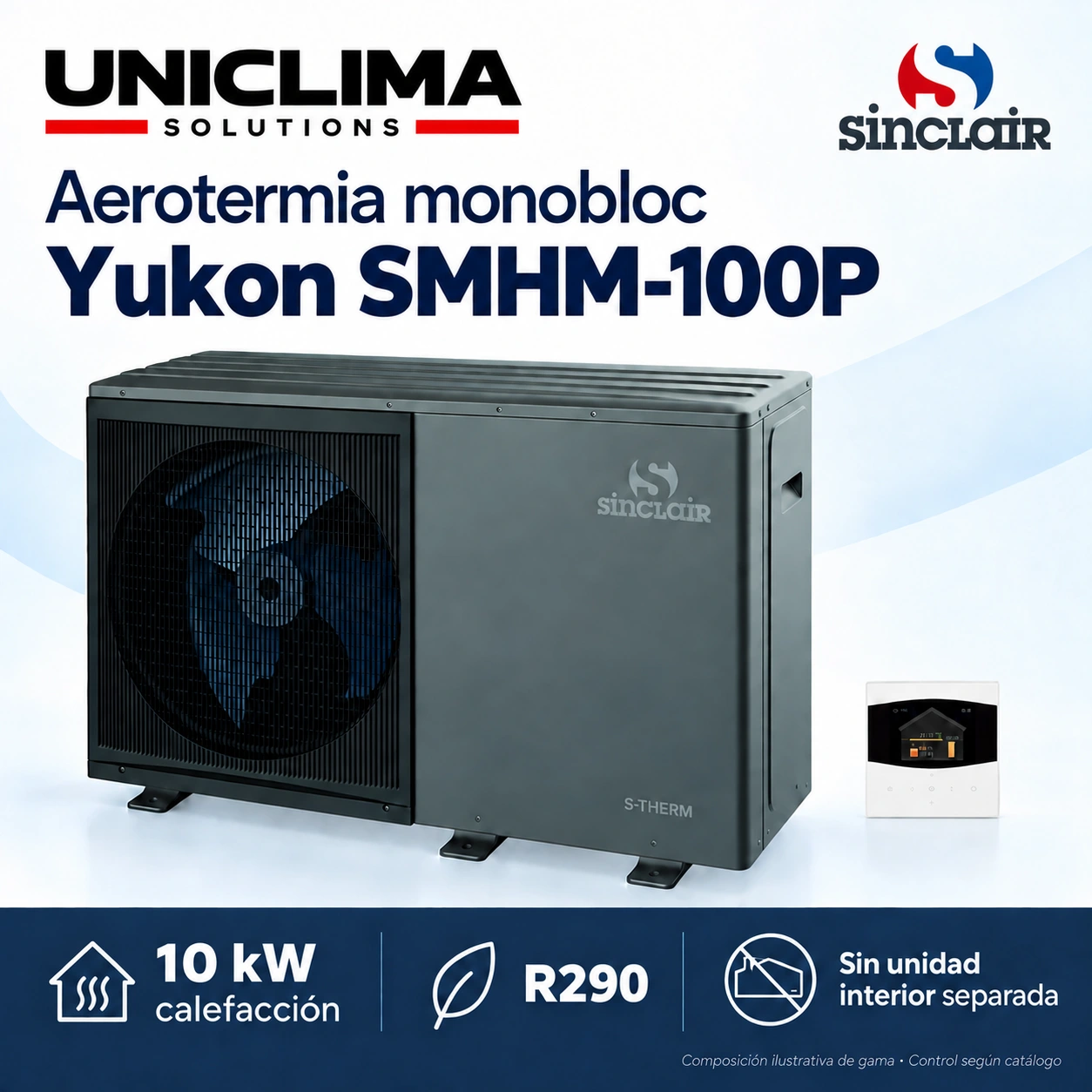 Sinclair Yukon SMHM-100P · composición ilustrativa — Uniclima