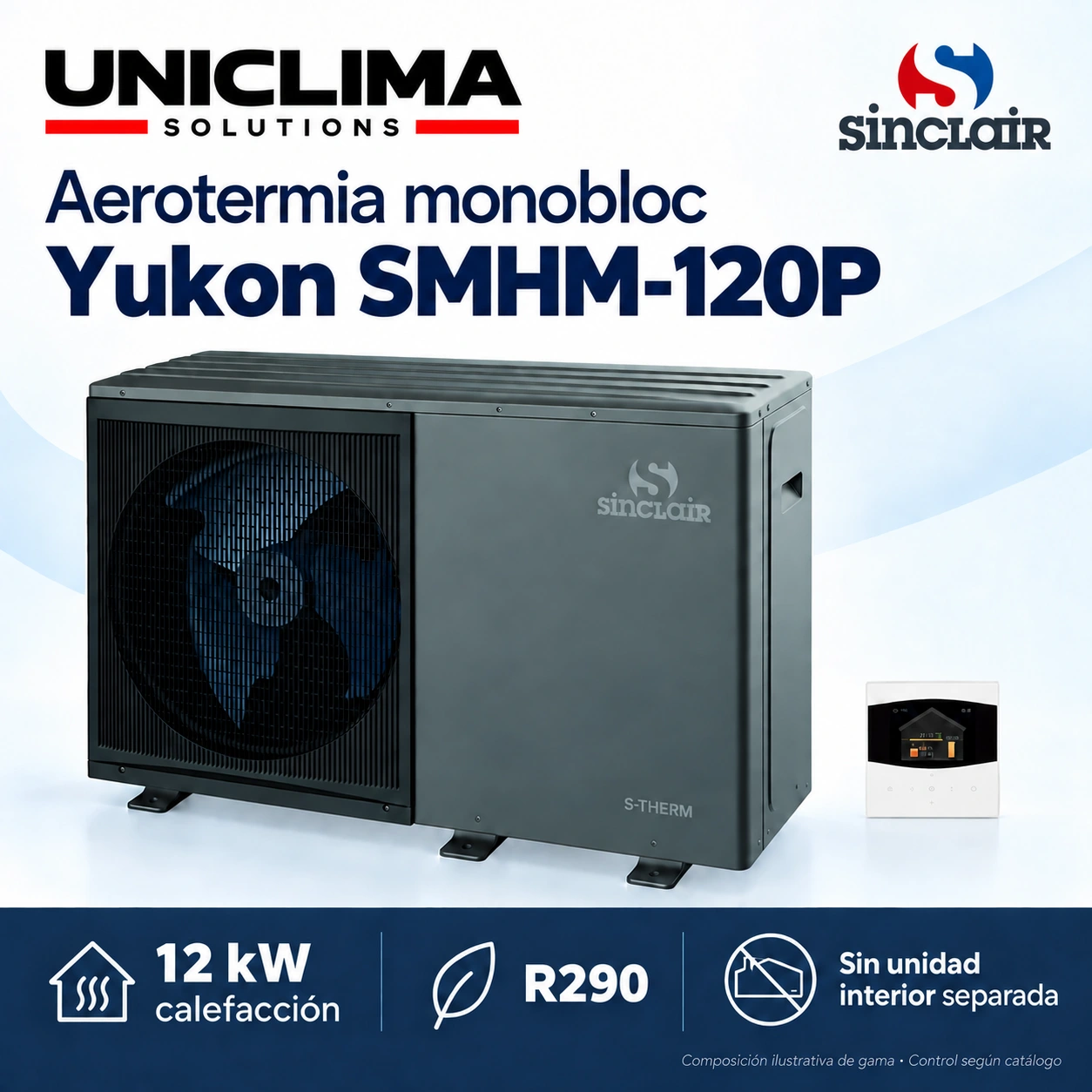 Sinclair Yukon SMHM-120P · composición ilustrativa — Uniclima