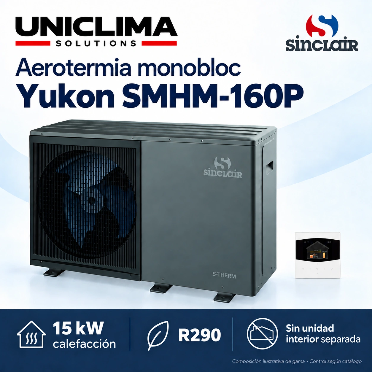 Sinclair Yukon SMHM-160P · composición ilustrativa — Uniclima