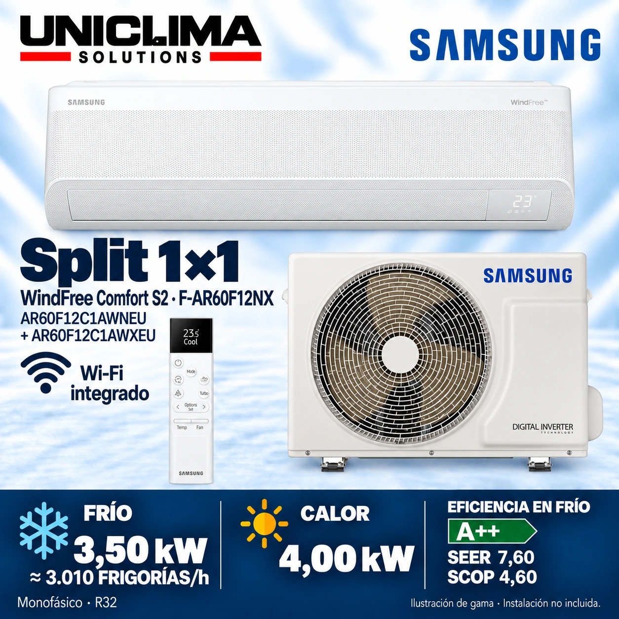 Baugruppe Samsung F-AR60F12NX, 3.010 frigorías/h — Uniclima