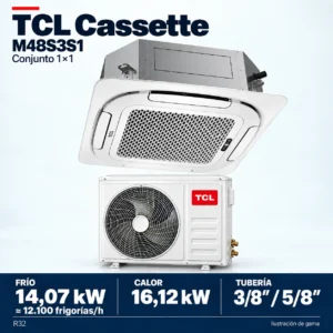 TCL M48S3S1: Zusammensetzung der Produktreihe des Sets 1×1; Abbildung nicht maßstabsgetreu.