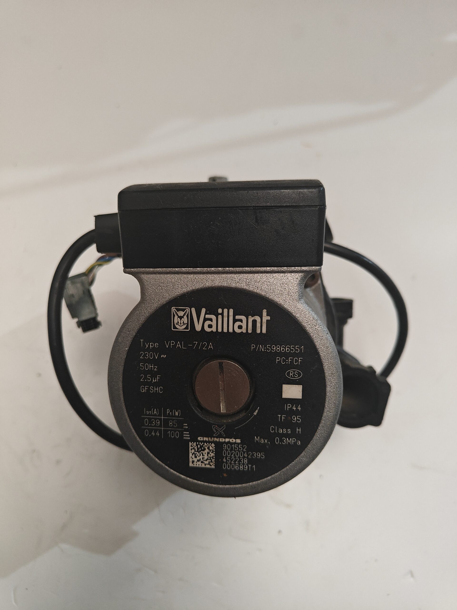 Grundfos VPAL-7/2A circulator pump · 59866551 for Vaillant ecoTEC Plus 637, 837, and 937