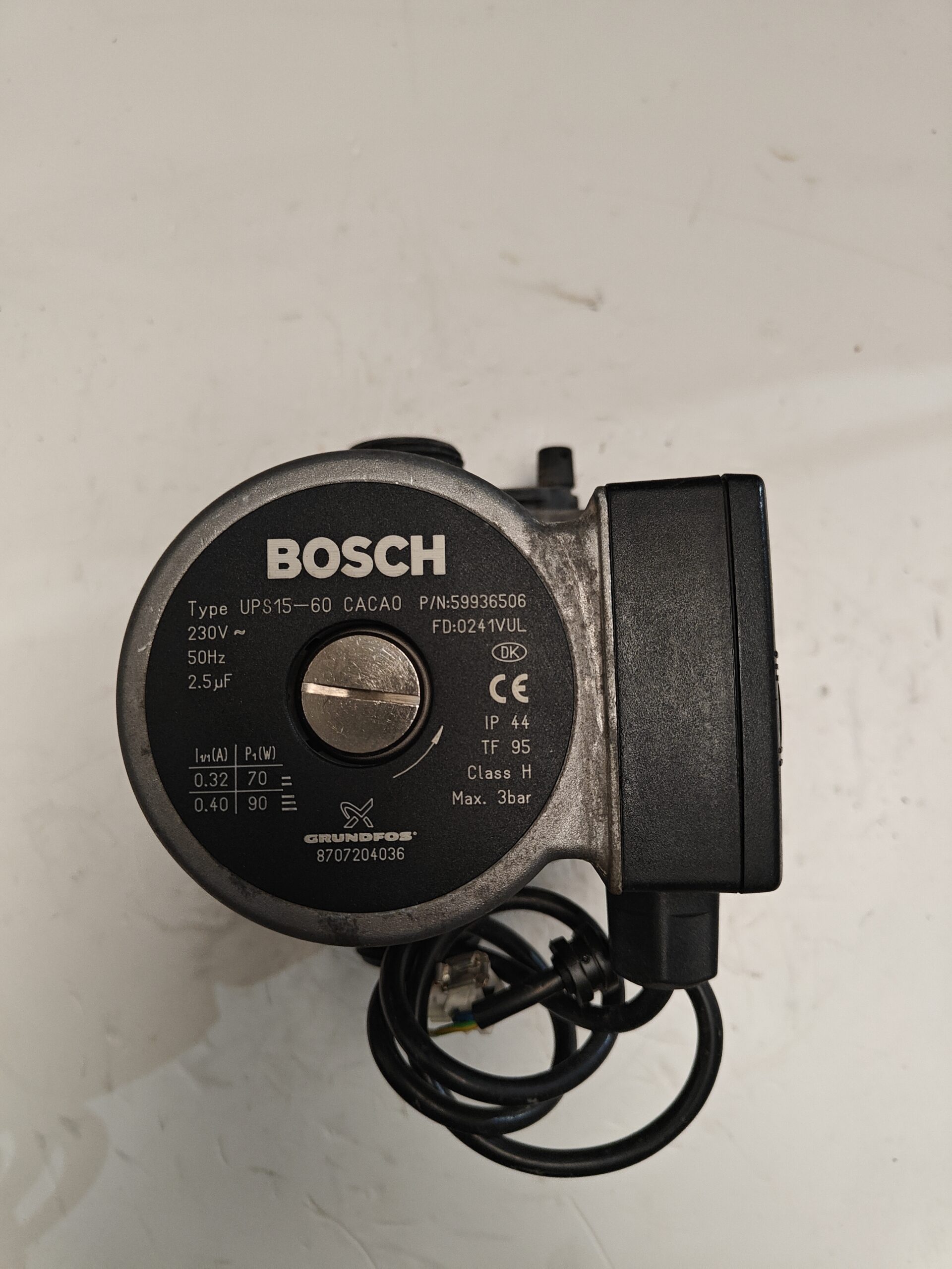 Bomba Grundfos UPS15-60 CACAO · 59936506 / 8707204036 · Euroline ZW23 AE / ZS23 AE Con FD ≥ 287