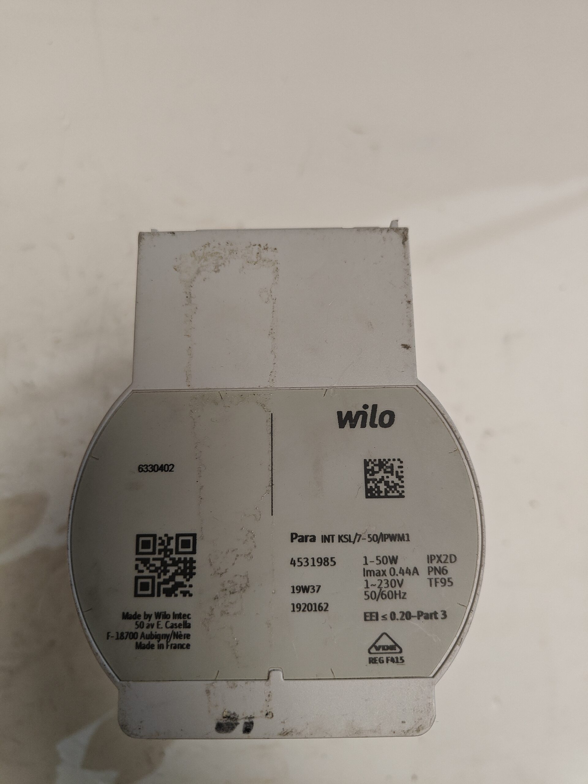 Wilo Circulating Pump for INT KSL/7-50/IPWM1 · Sime 6330402 · PRAKTICA HE-25