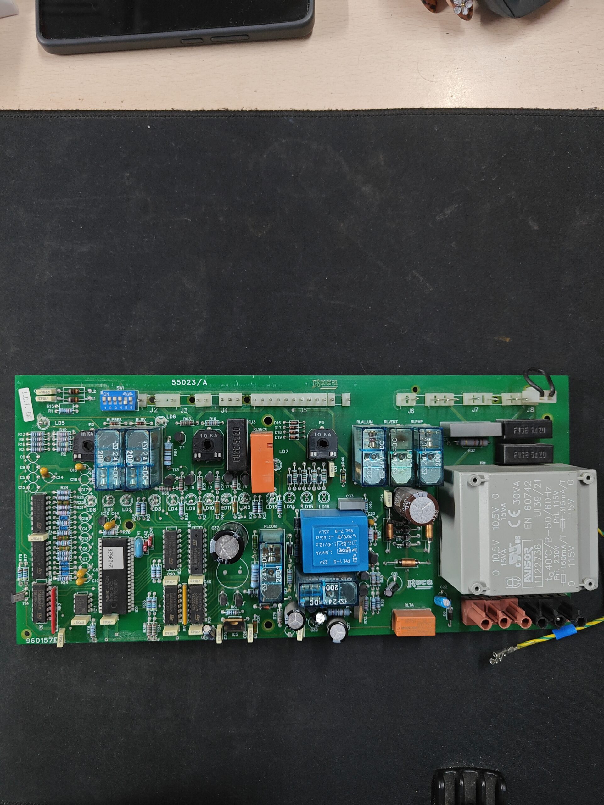 PCB Baxi Roca 55023/A · 960157E for Boiler RS 20/20 F