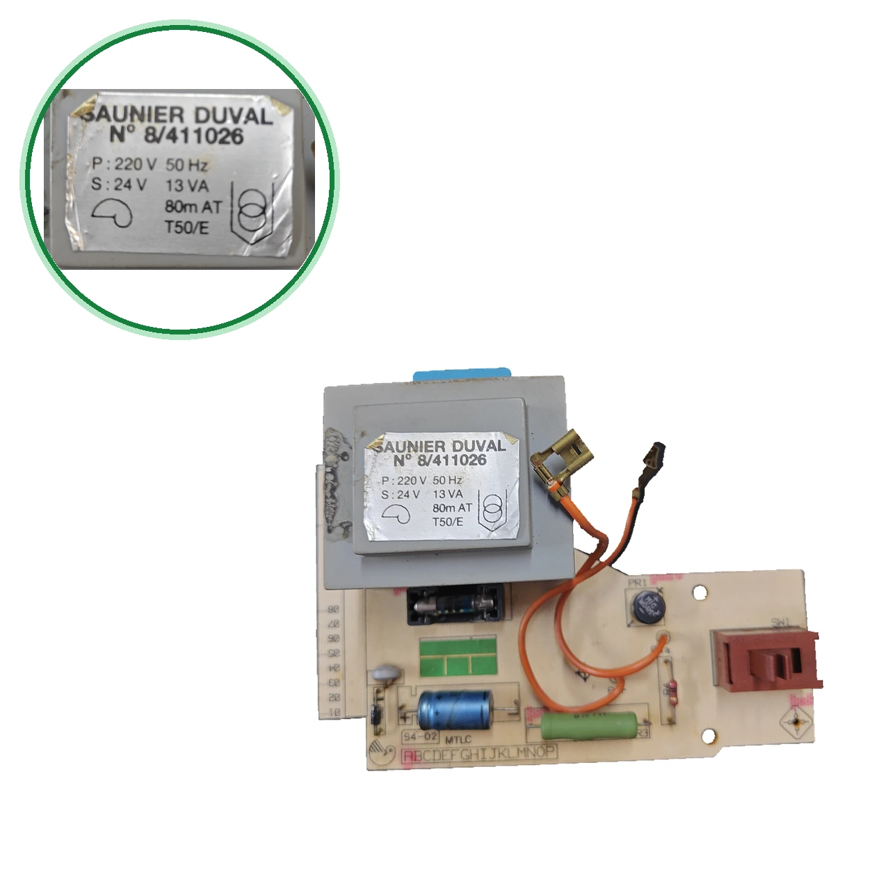 Saunier Duval MTLC PCB · 8/411026 · 94-02 MTLC for Themis 214/23