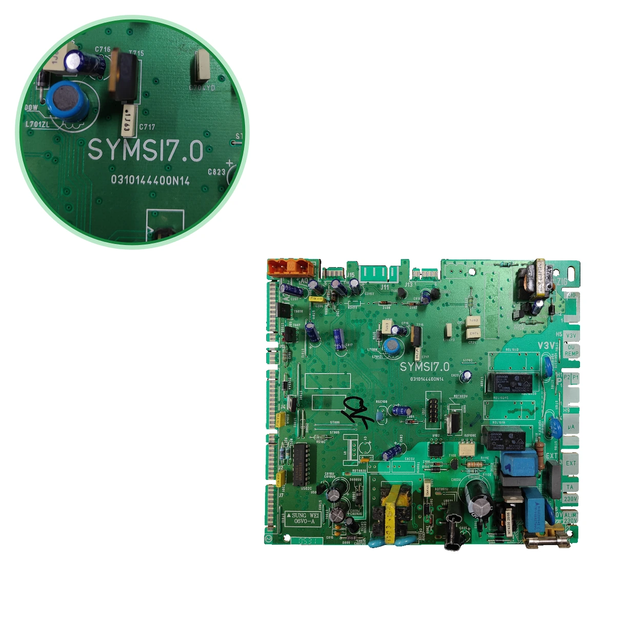 Placa Electrónica Saunier Duval SYMSI7.0 · PCB 0310144400N14 · Themaclassic F25 E