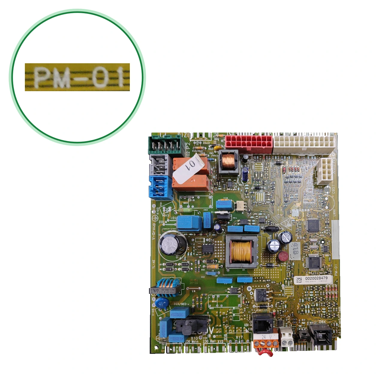 Platine V-GROUP PM-01 · 0020023308 / 0020028479 · Saunier Duval Isomax F35 E Isotwin F30
