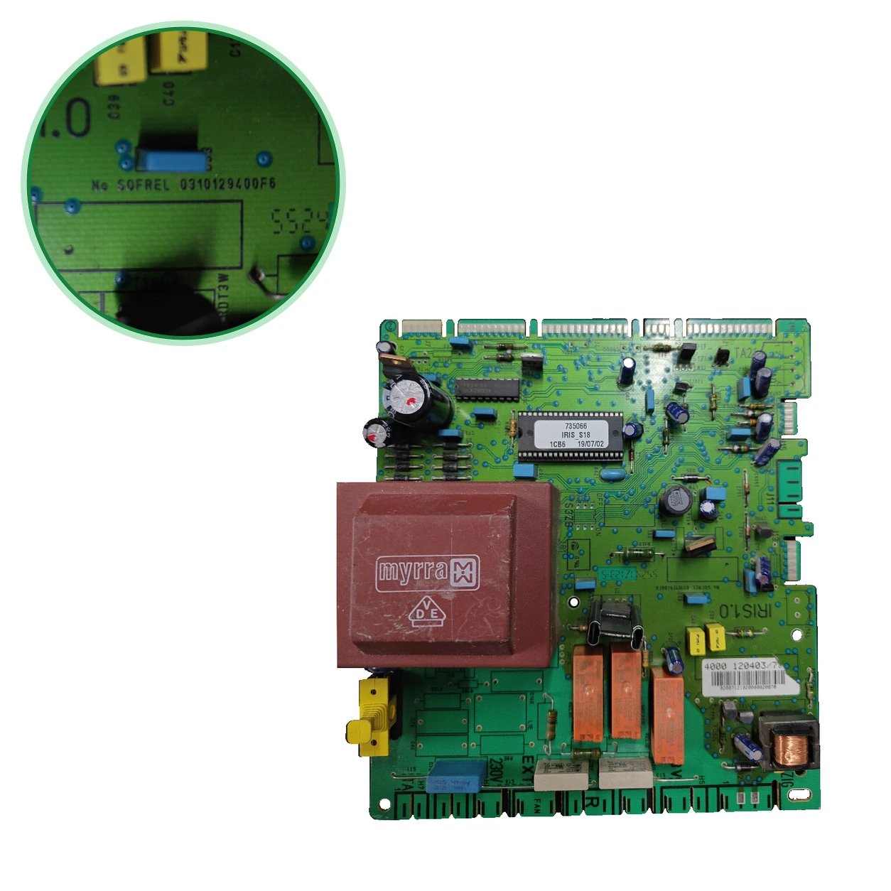 IRIS1.0 PCB · Marked 735066 · PLC018