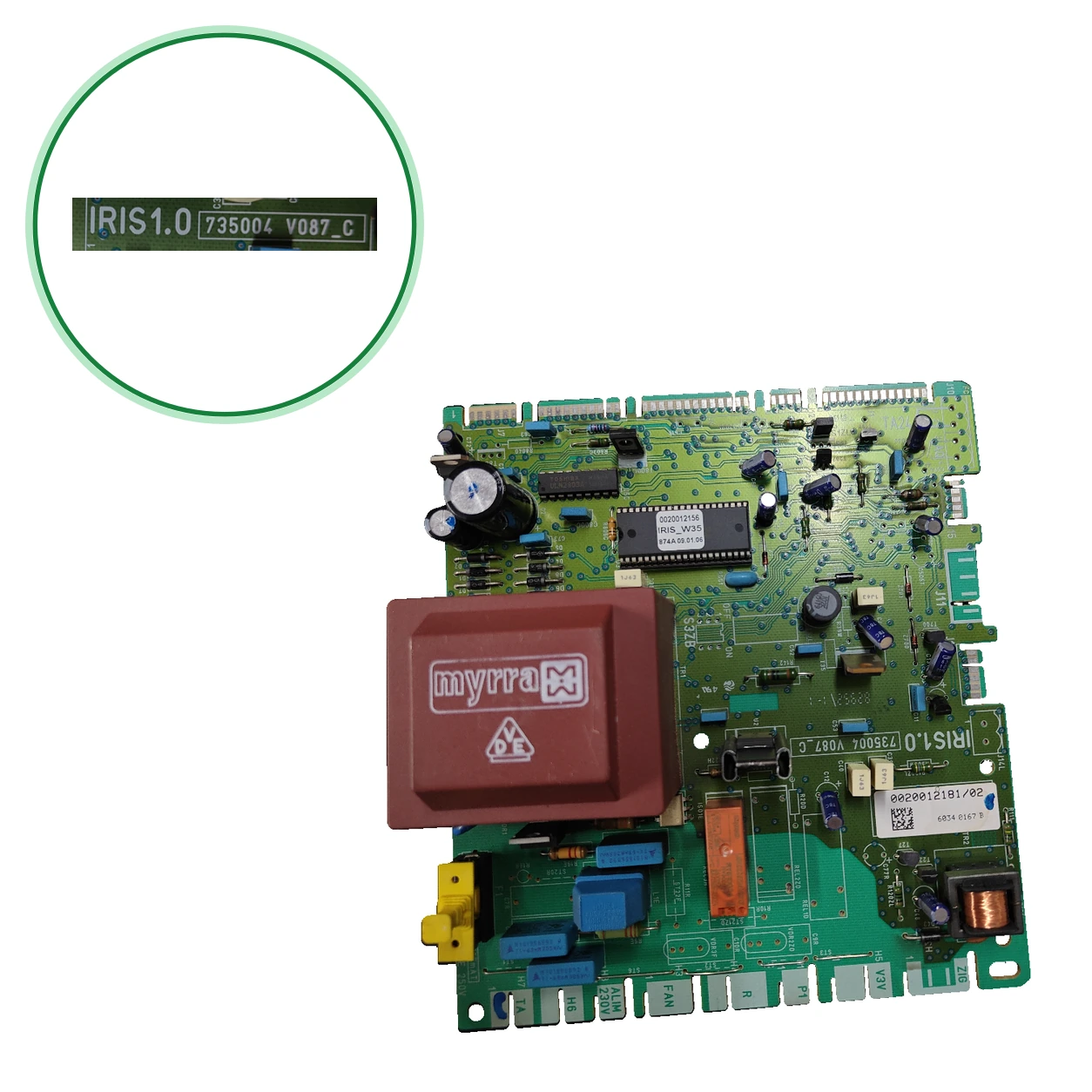 Saunier Duval IRIS1.0 PCB · 0020012181/02 · 735004 V087_C for Opaliafast F 17 E