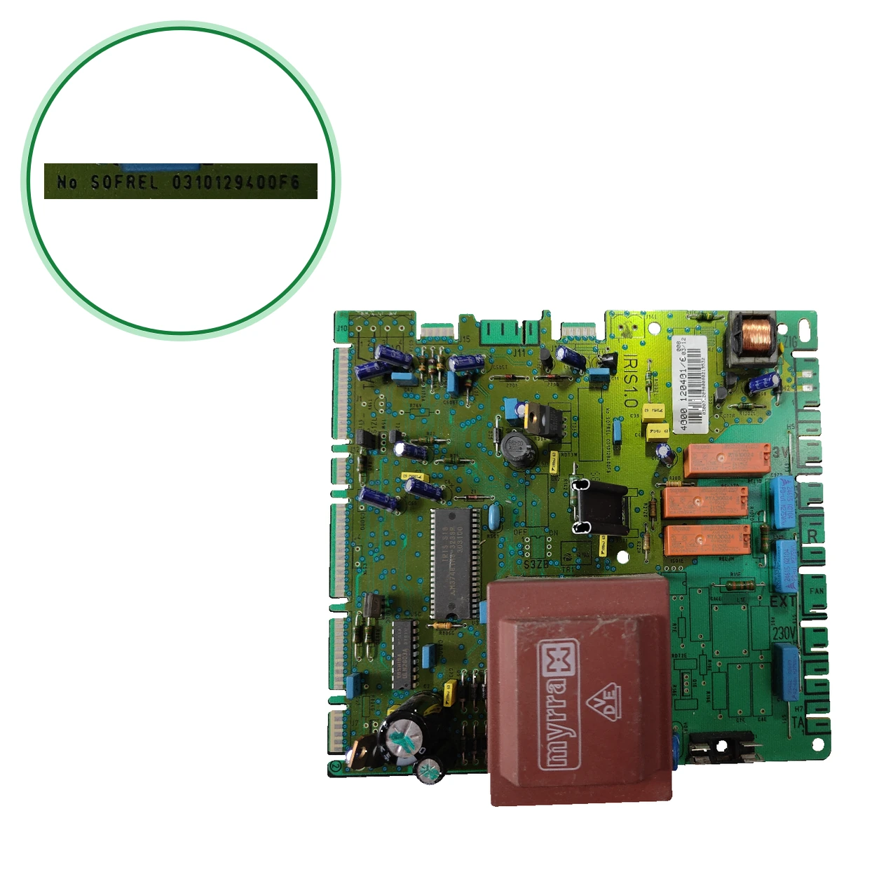 PCB IRIS1.0 · Marked 4000 120401/6 · PLC007