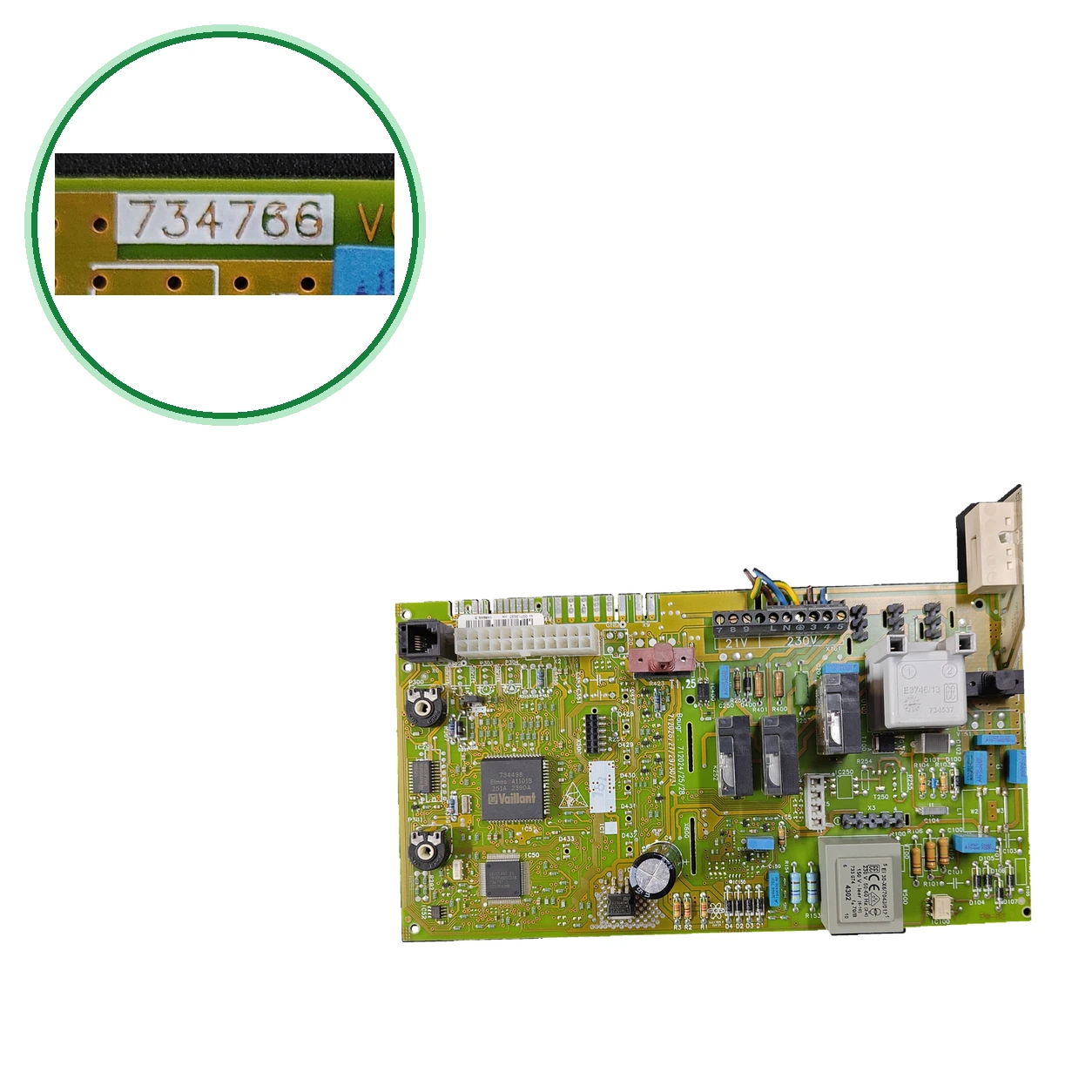 Placa électronique Vaillant PM-02 · 734766 · 00712027 pour VMW ES 242 2-5 R3