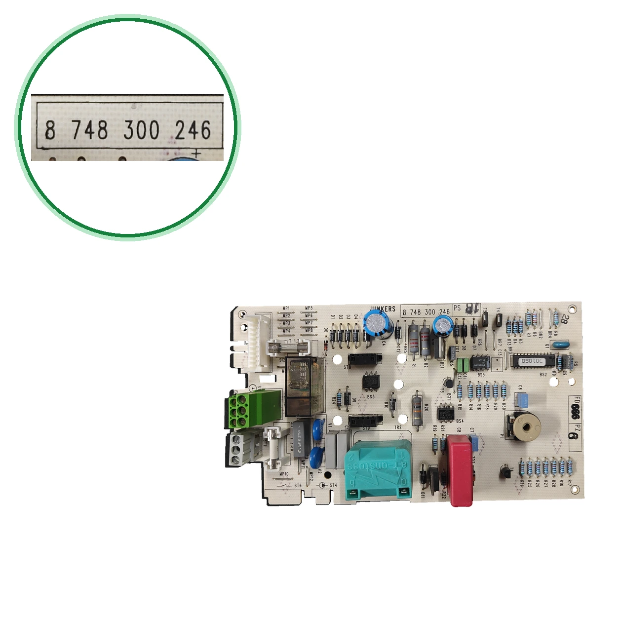 Junkers PCB 8 748 300 246 · B 748 301 110 for ZW20 KD