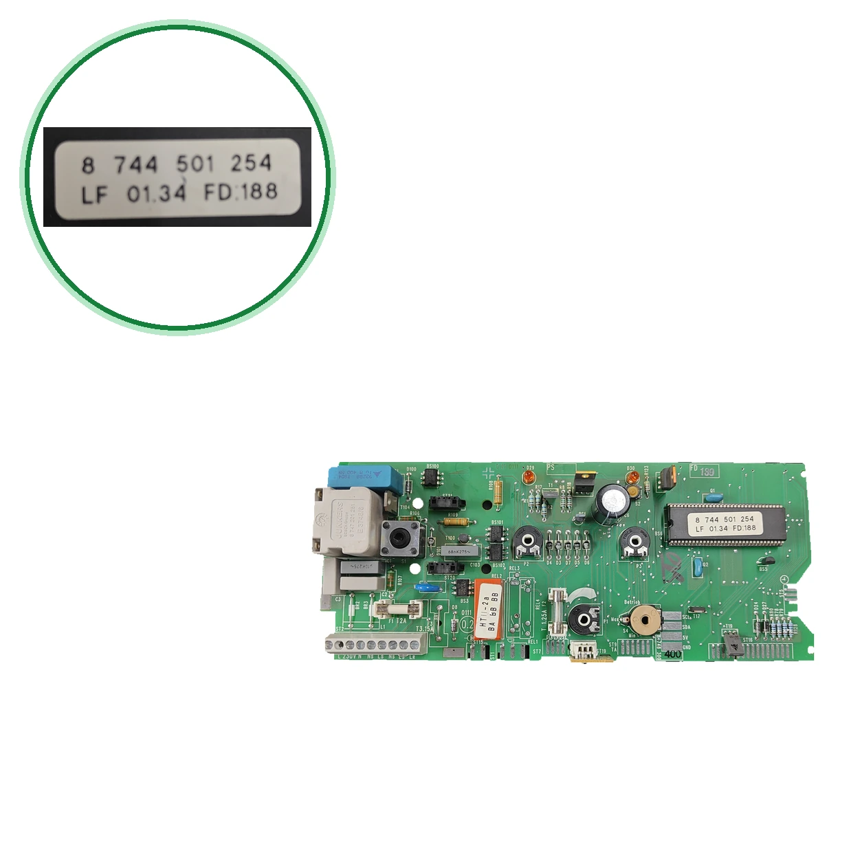 Platine Elektronik Junkers 8744501254 · PCB FD189 für ZWA24-1AM23