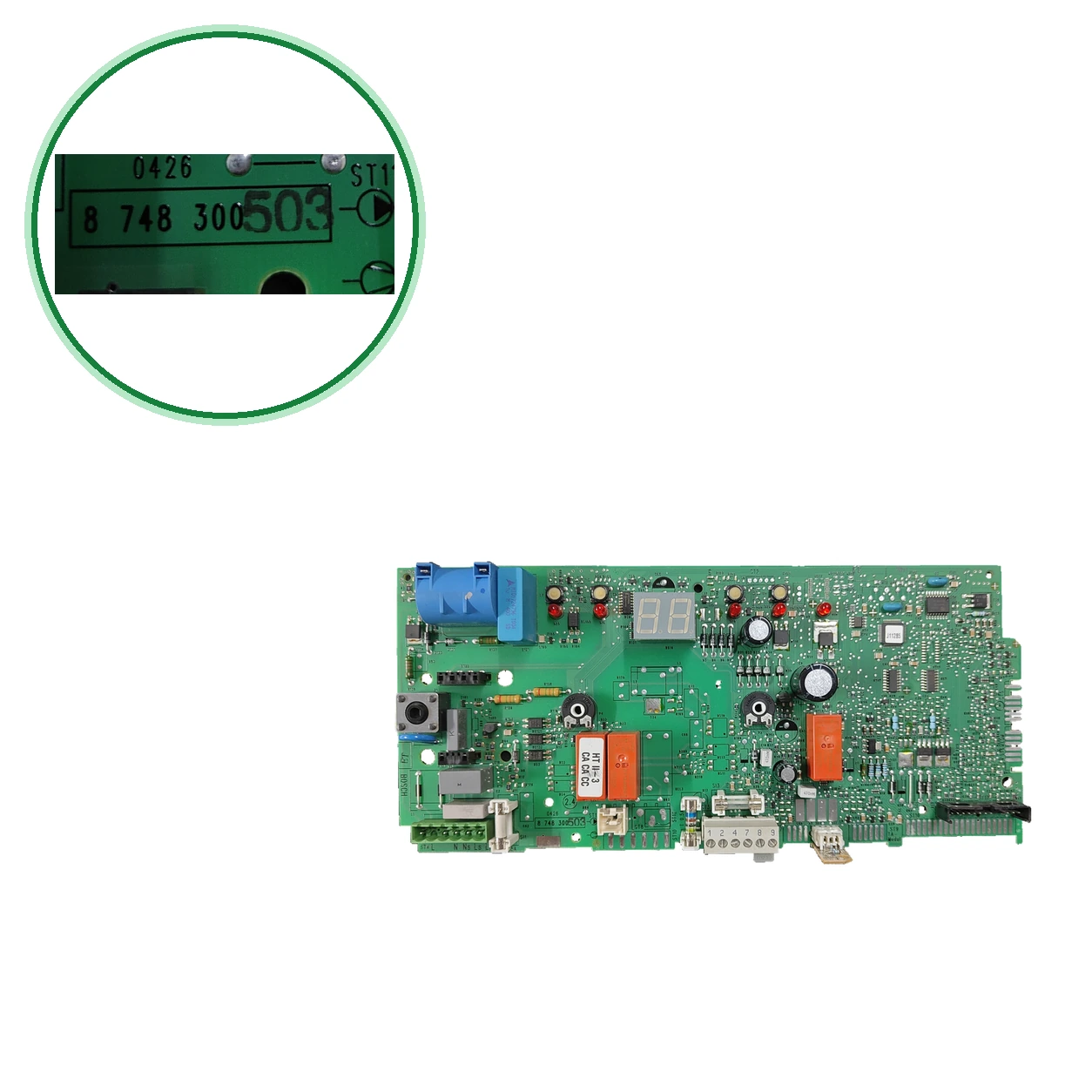 Placa Electrónica Bosch 8 748 300 503 · Junkers ZWC 28-1 MFA 23, ZWC 24 1MF 2A, ZWC 23 1MF 2A Y ZWSE 28-4 MFA