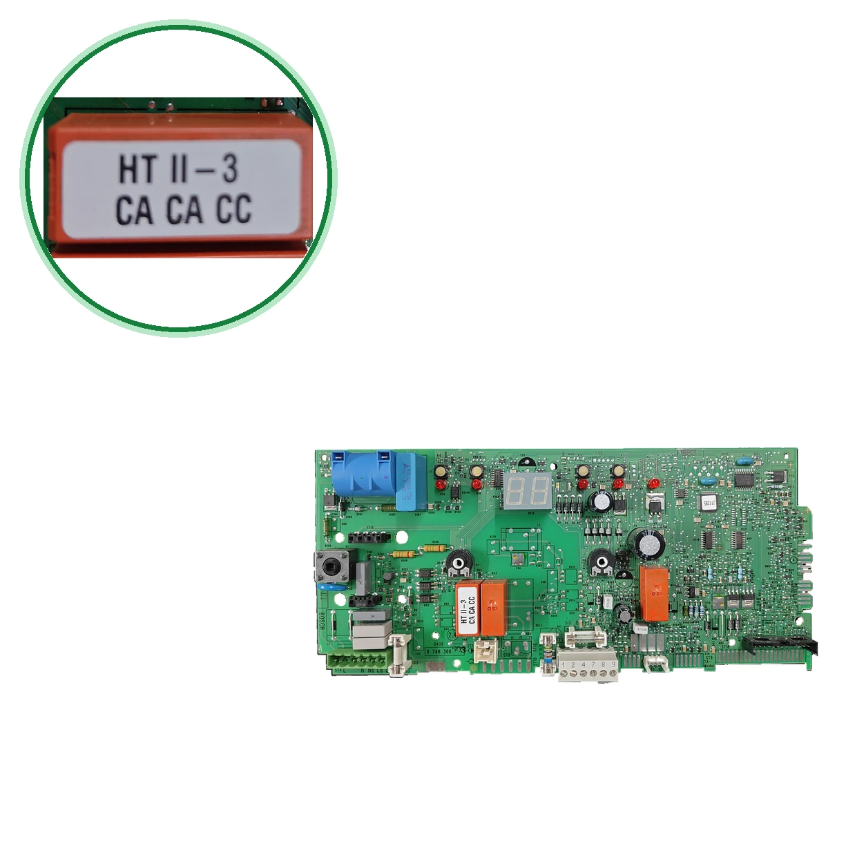 Placa Electrónica Bosch 8 748 300 503 · Junkers ZWC 23 1MF 2A, ZWC 24 1MF 2A, ZWC 28-1 MFA 23, ZWSE 28-4 MFA