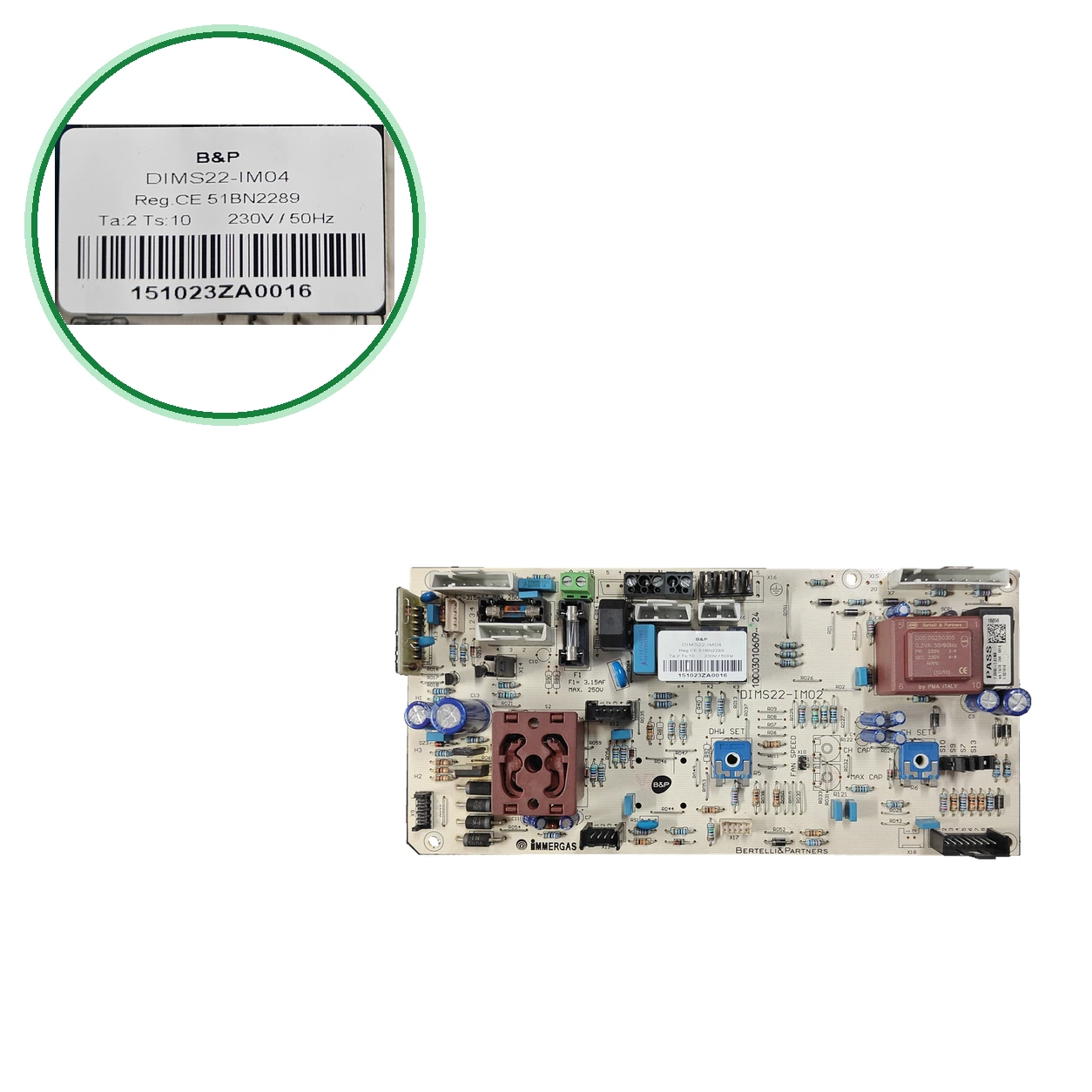 Bertelli & Partners PCB DIMS22-IM04 · 1.027616 for Immergas Victrix 26 kW