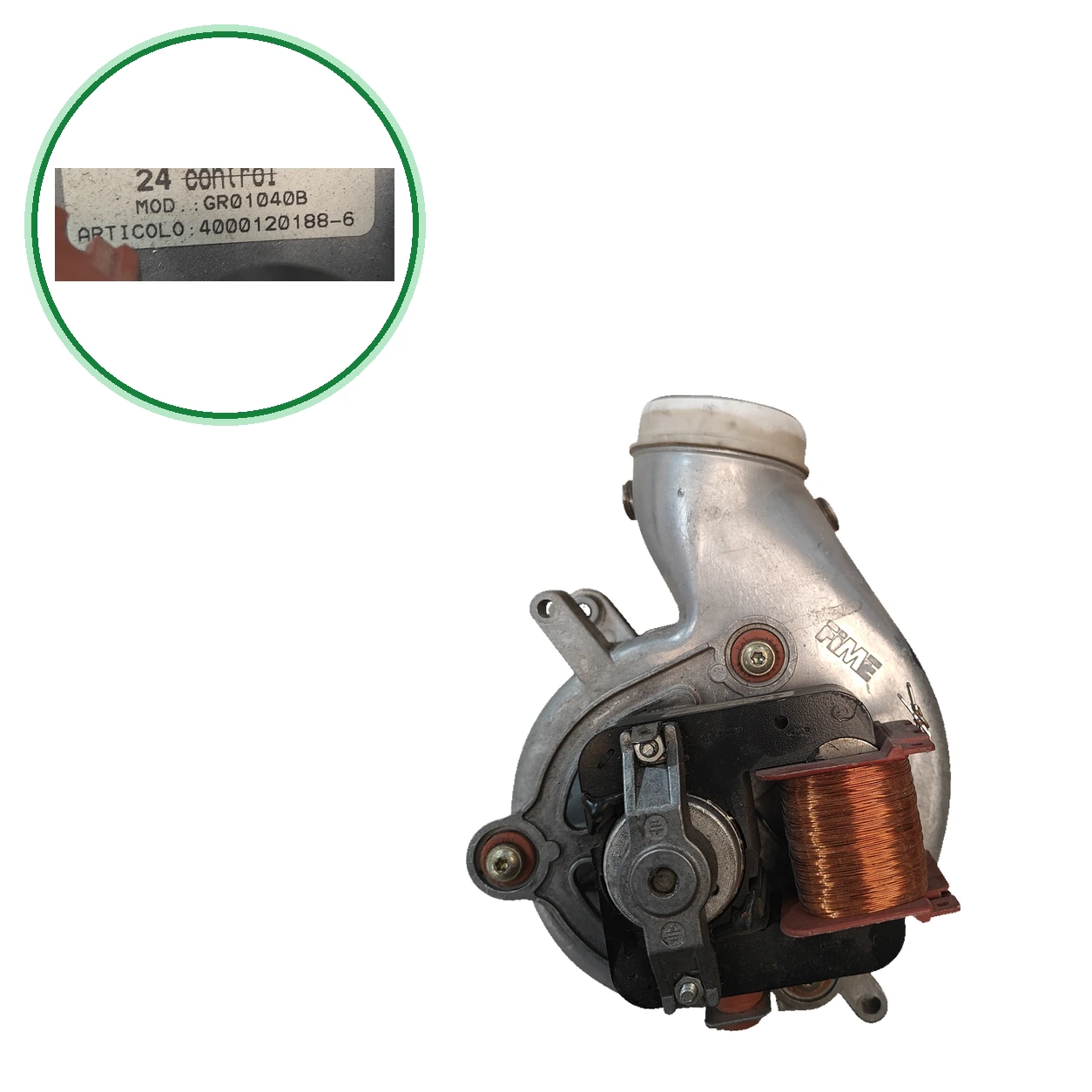 Extractor FIME GR01040B · 4000120188-6 for Saunier Duval Thema Classic F24E, F25E and Thema Tek SF24E