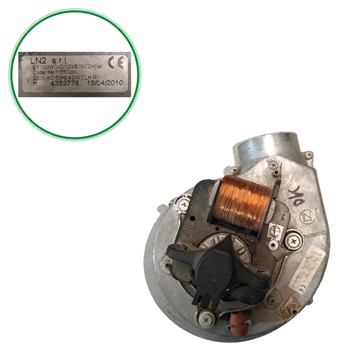 Extractor LN2 E18C0090NH · N911650200 pour Saunier Duval Thema F24 NOx
