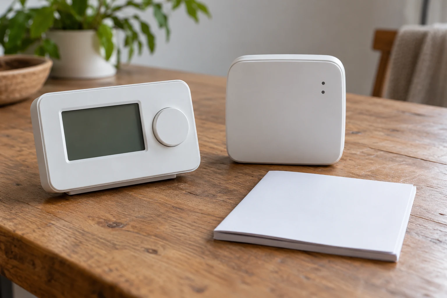 Thermostat and receiver along with their documentation