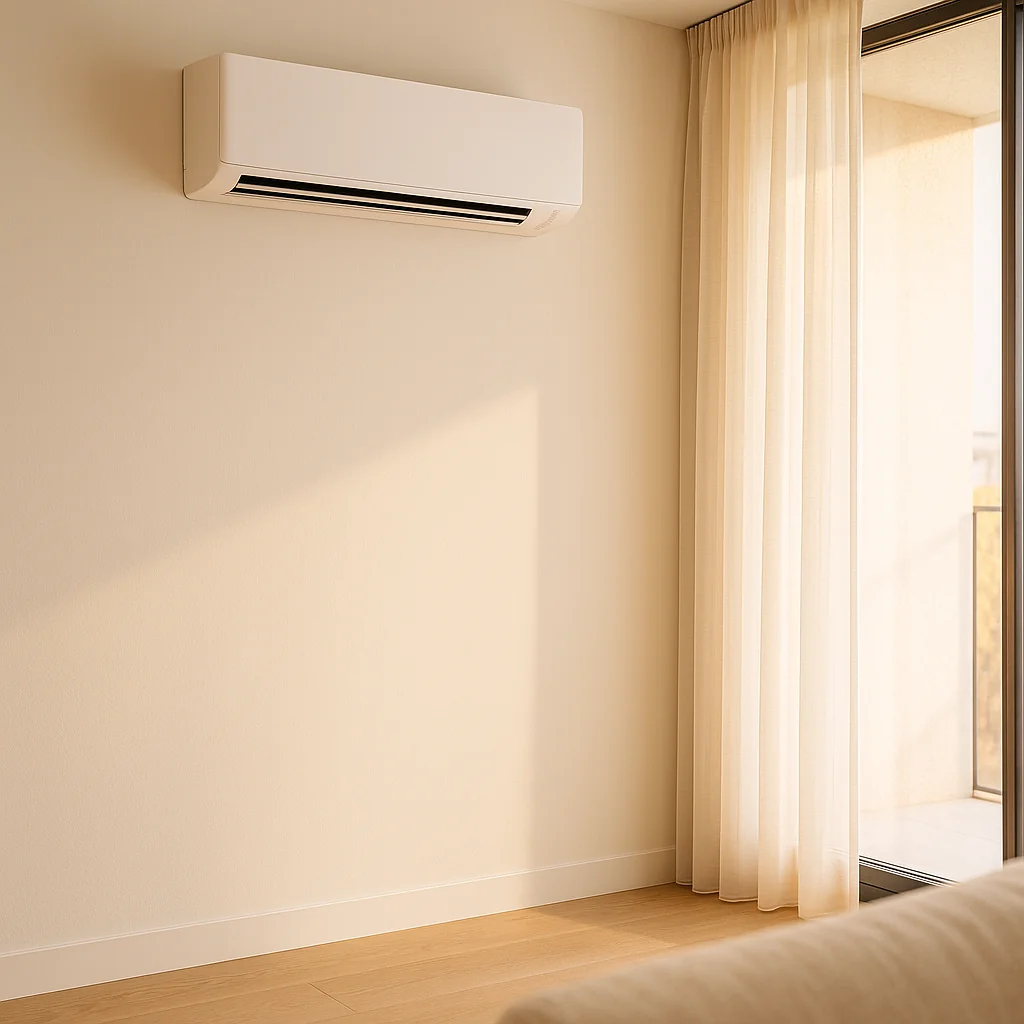 Split de aire acondicionado en vivienda moderna Madrid